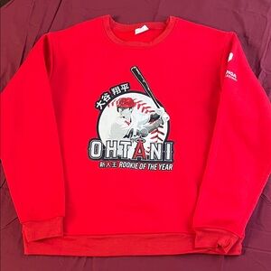 Ohtani Angels Red Crew Neck Sweater